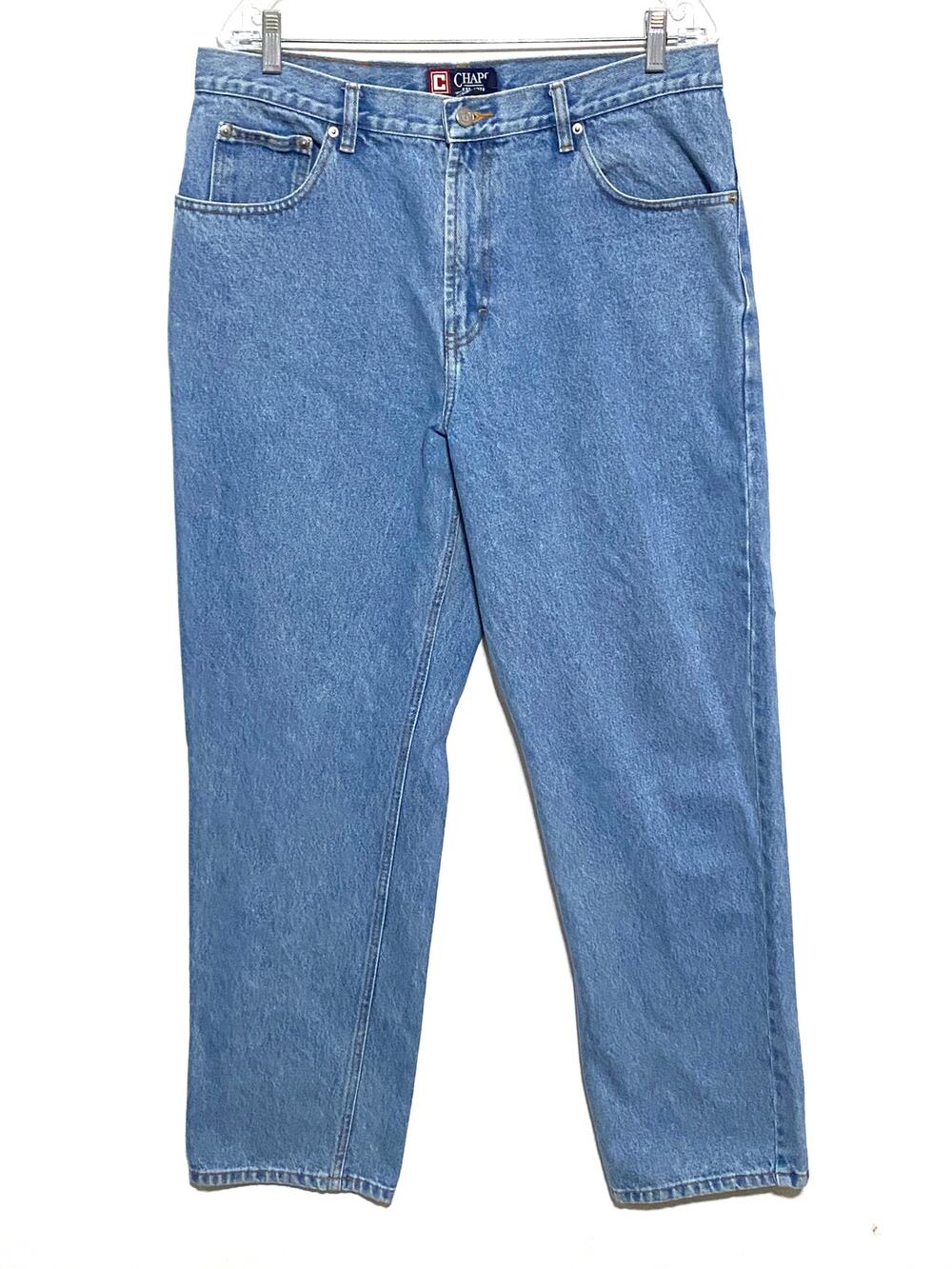 Chaps Relax Fit Straight Leg Jeans Mens 34x32 Dark Wash Normcore Classic Casual